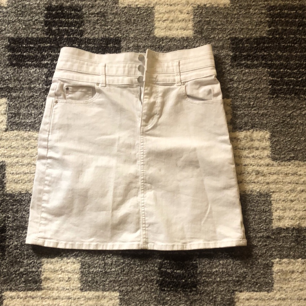 Vintage white jean skirt